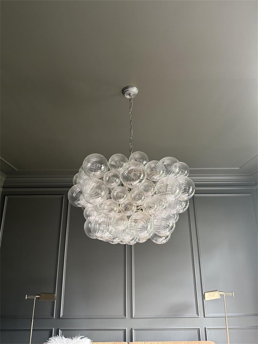 Pendant Light Glass Cluster Chandelier 60.0 cm Adjustable Brass Dining Room Living Room Modern Hanging Ceiling Lamp | Thomler