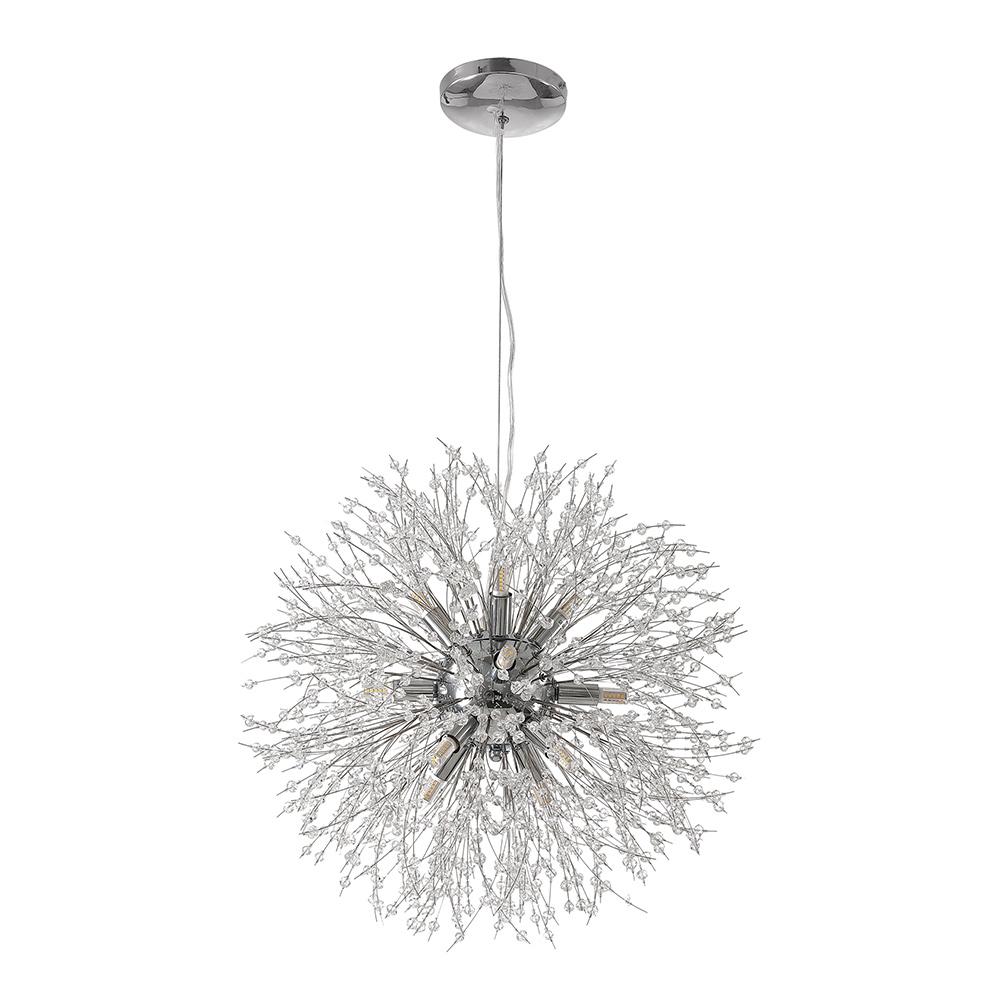 Pendant Chandelier Metal 60.0 cm Gold Dining Room Dandelion Ceiling Light Adjustable G9 Hanging Lamp Modern Sputnik Style | Thomler