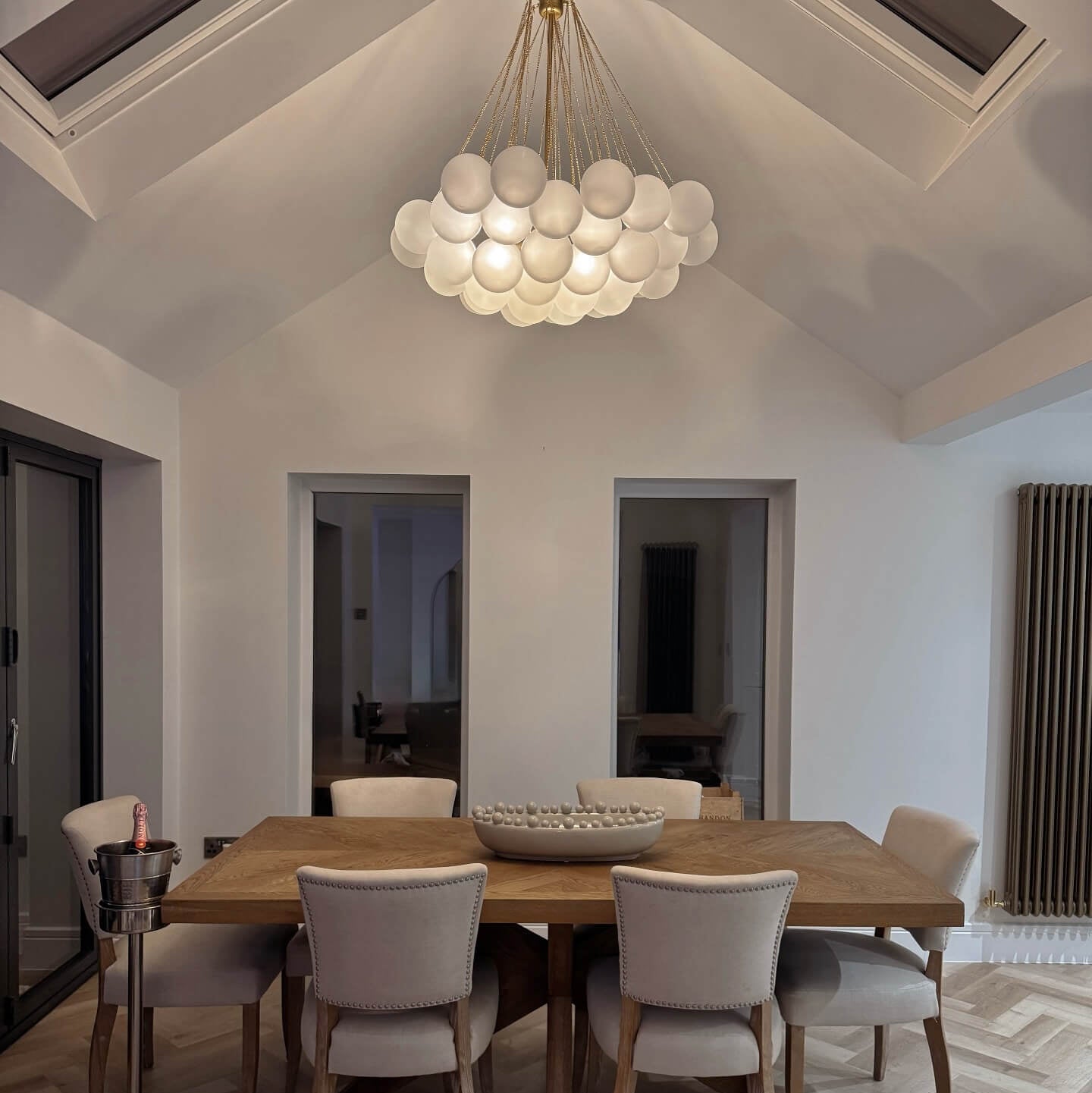 Pendant Light Glass Cluster 80.0 cm Adjustable Dining Room Ceiling Chandelier Modern Bubble Ceiling Lamp | Thomler