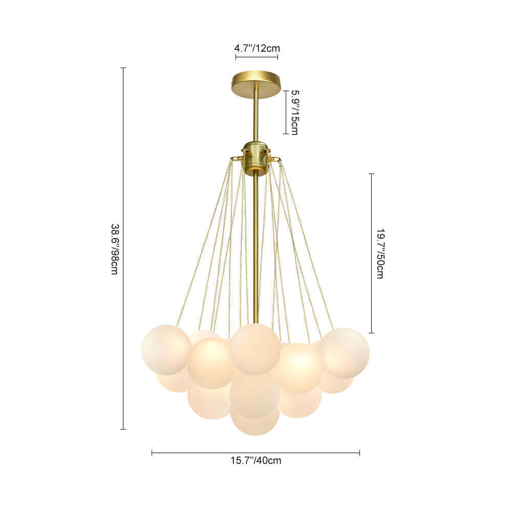 Pendant Light Glass Cluster 80.0 cm Adjustable Dining Room Ceiling Chandelier Modern Bubble Ceiling Lamp | Thomler