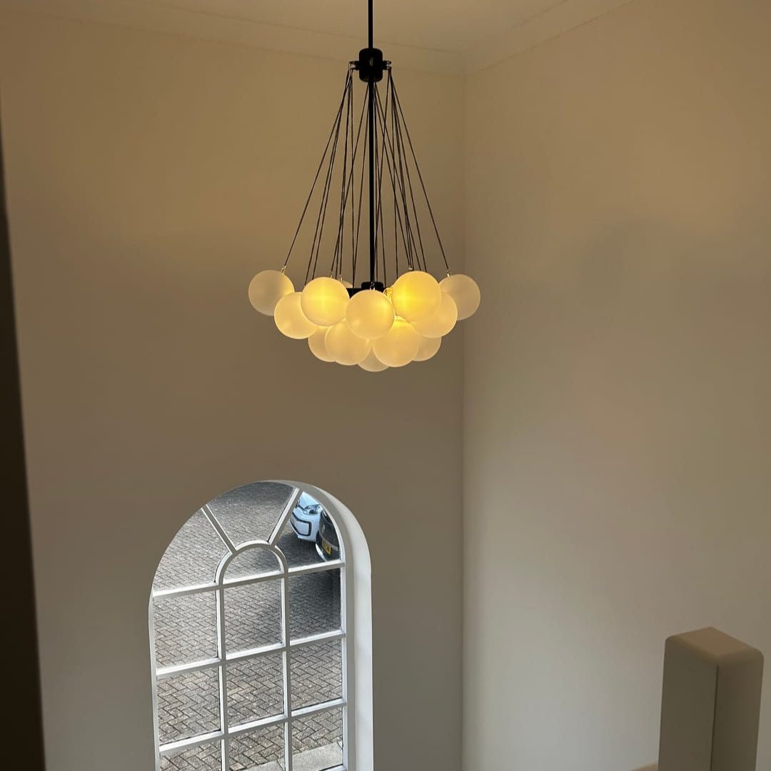 Pendant Light Glass Cluster 80.0 cm Adjustable Dining Room Ceiling Chandelier Modern Bubble Ceiling Lamp | Thomler