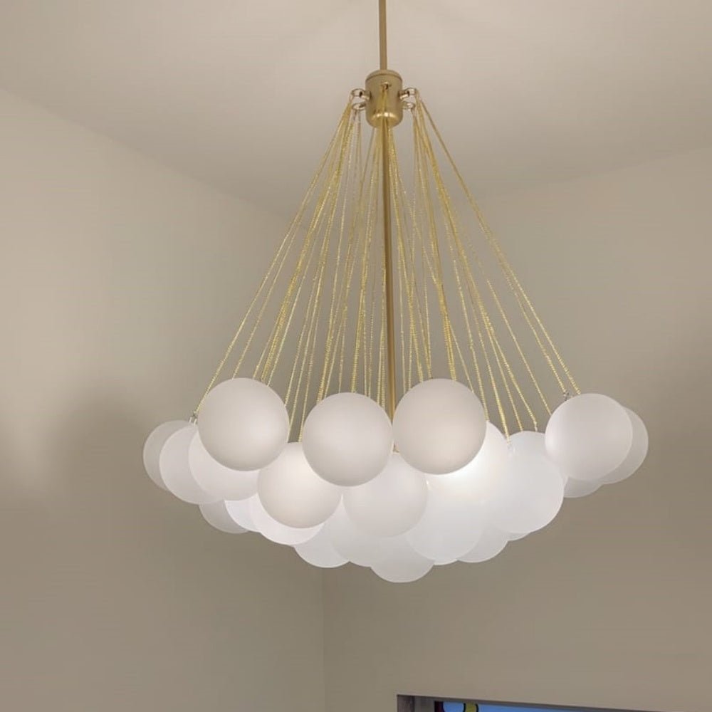 Pendant Light Glass Cluster 80.0 cm Adjustable Dining Room Ceiling Chandelier Modern Bubble Ceiling Lamp | Thomler