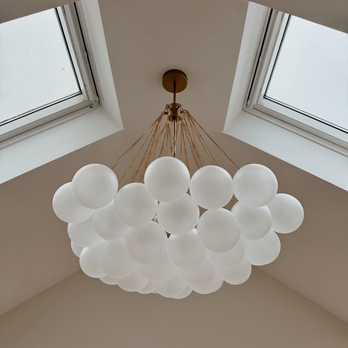 Pendant Light Glass Cluster 80.0 cm Adjustable Dining Room Ceiling Chandelier Modern Bubble Ceiling Lamp | Thomler