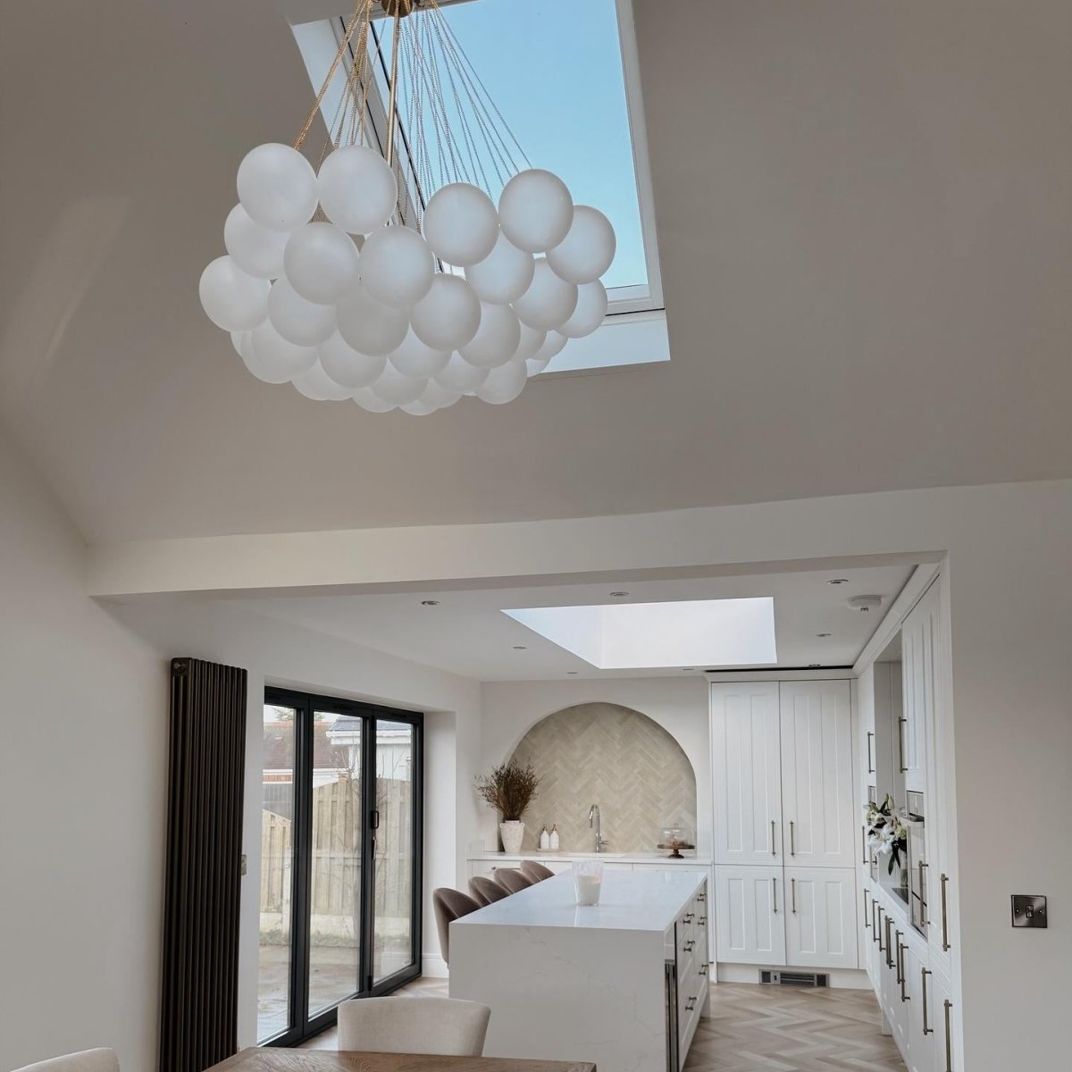 Pendant Light Glass Cluster 80.0 cm Adjustable Dining Room Ceiling Chandelier Modern Bubble Ceiling Lamp | Thomler
