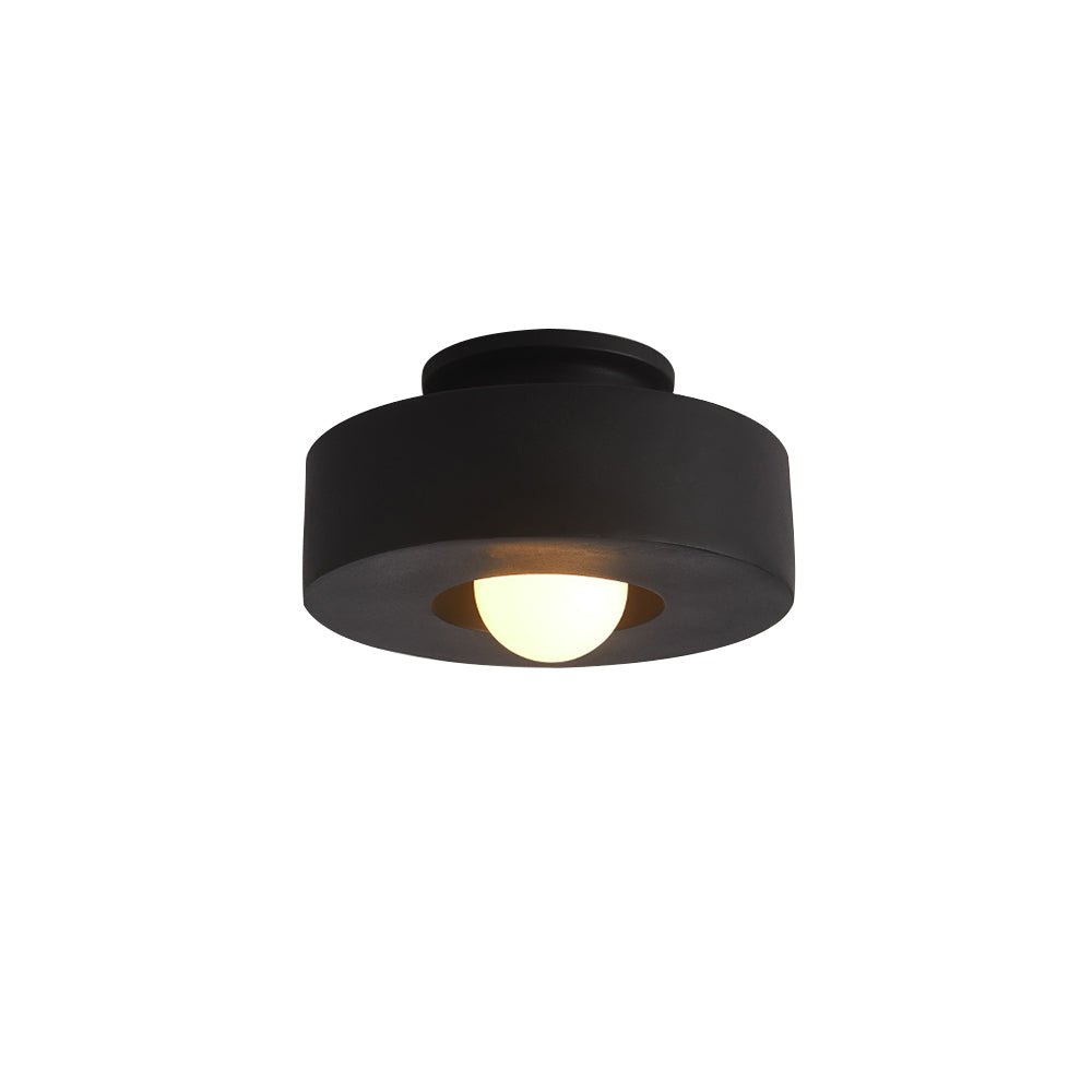 Ceiling Lamp Resin Cylinder 30.0 cm Red Green Black Living Room Bedroom Dimmable Flush Mount Nordic Wabi Sabi Light | Thomler