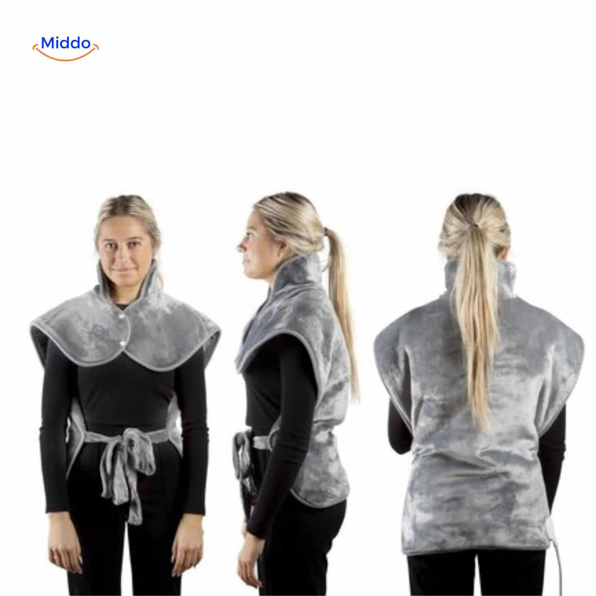 Electric Heated Neck & Shoulder Wrap with 9 Heat Settings and Auto Shutoff for Pain Relief | Thomler