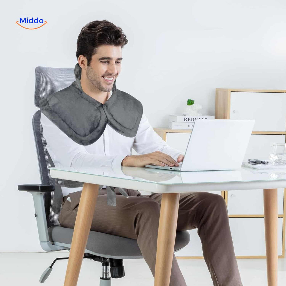Electric Heated Neck & Shoulder Wrap with 9 Heat Settings and Auto Shutoff for Pain Relief | Thomler