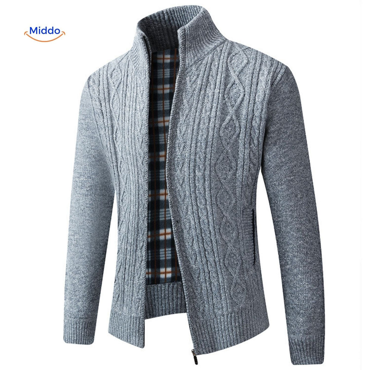 Insulated Zip-Front Sweater Vest for Men – Fleece-Lined, Structured Fit, Ribbed Trim – Casual Layer for Fall & Winter | Thomler