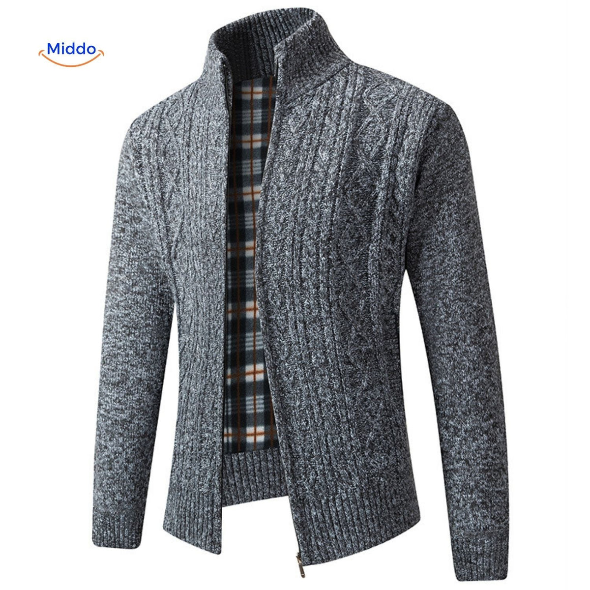 Insulated Zip-Front Sweater Vest for Men – Fleece-Lined, Structured Fit, Ribbed Trim – Casual Layer for Fall & Winter | Thomler