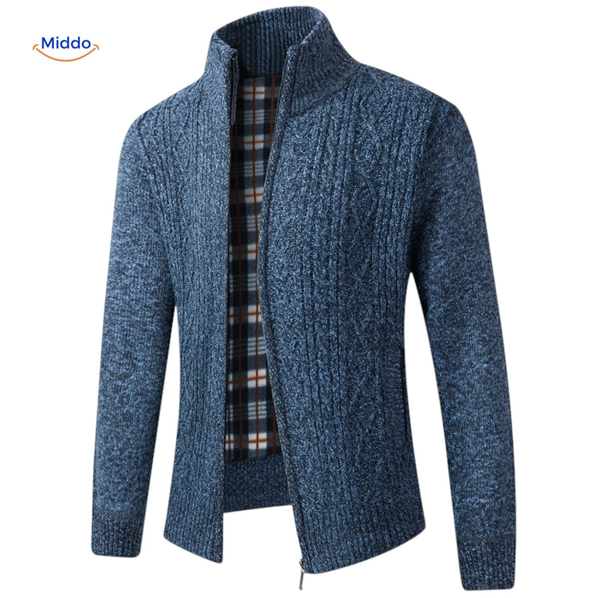 Insulated Zip-Front Sweater Vest for Men – Fleece-Lined, Structured Fit, Ribbed Trim – Casual Layer for Fall & Winter | Thomler