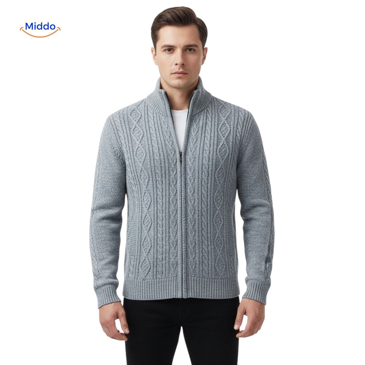 Insulated Zip-Front Sweater Vest for Men – Fleece-Lined, Structured Fit, Ribbed Trim – Casual Layer for Fall & Winter | Thomler