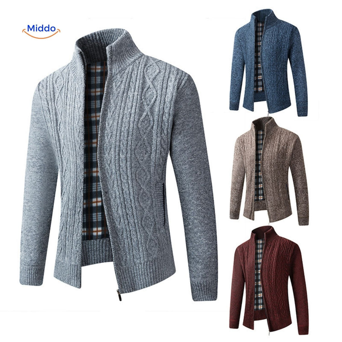 Insulated Zip-Front Sweater Vest for Men – Fleece-Lined, Structured Fit, Ribbed Trim – Casual Layer for Fall & Winter | Thomler
