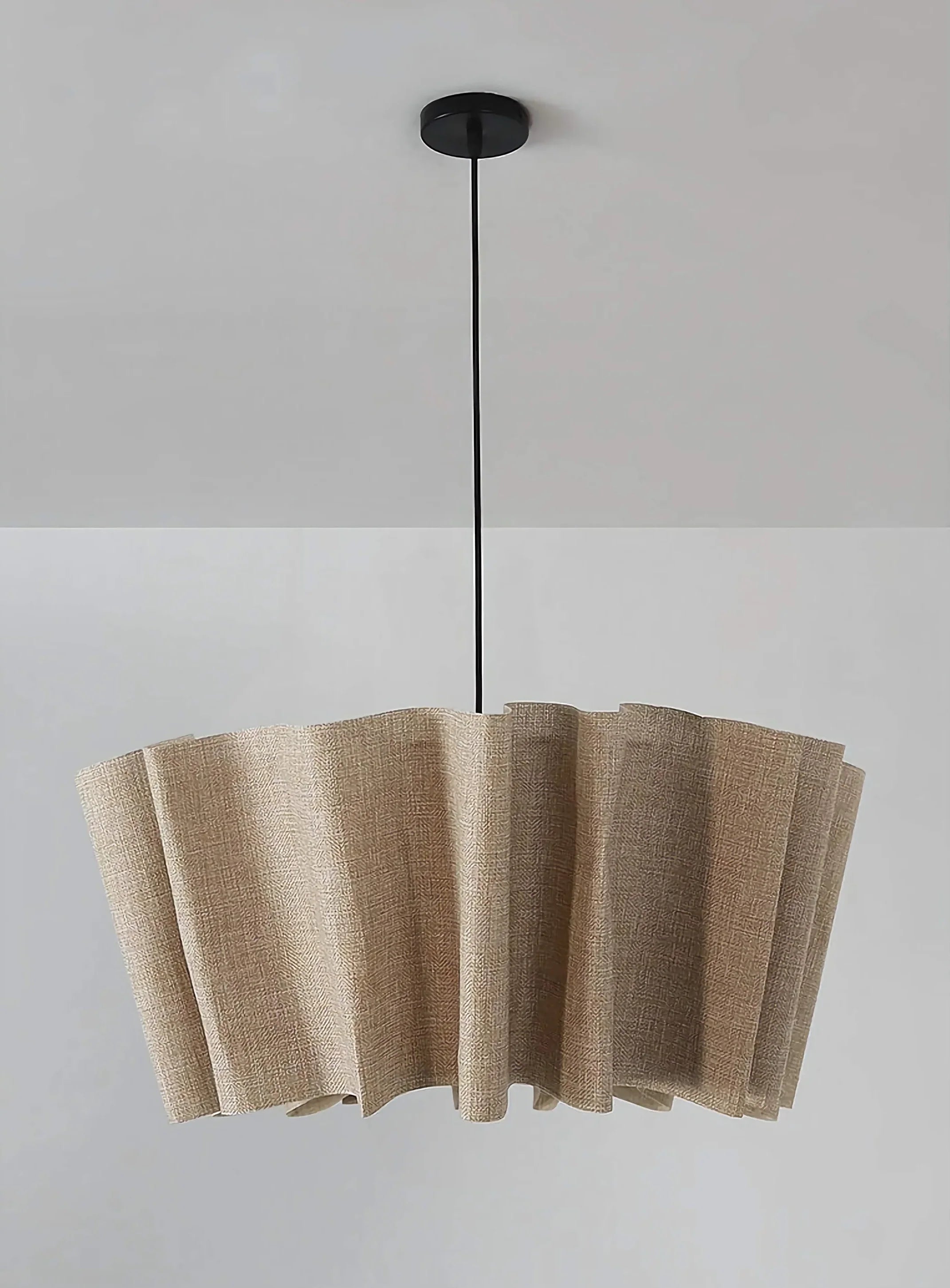 Pendant Light Fabric Shade 15.7 in Hanging Living Room Minimalist Modern Ceiling Lighting Japandi Style E27 Fixture | Thomler