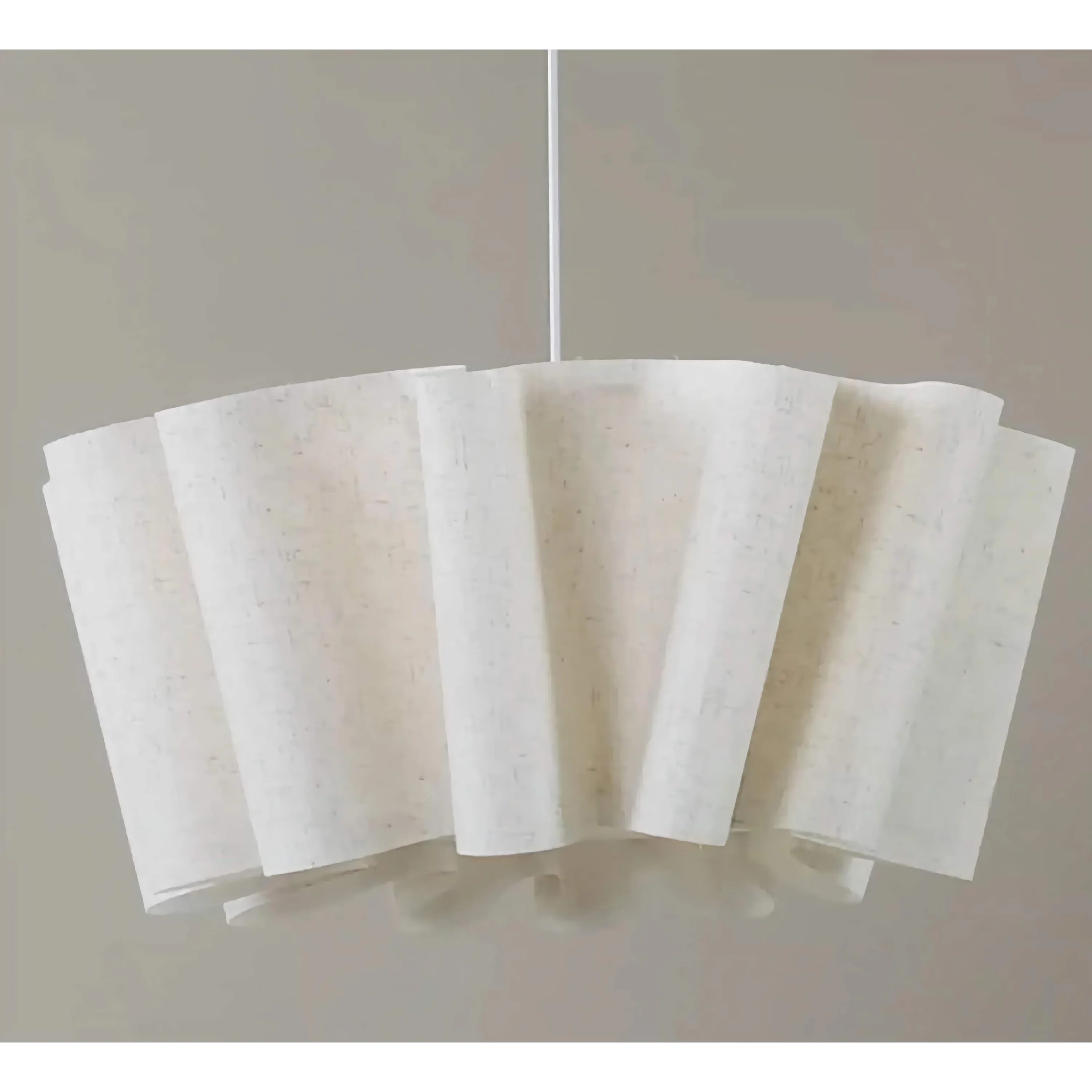 Pendant Light Fabric Shade 15.7 in Hanging Living Room Minimalist Modern Ceiling Lighting Japandi Style E27 Fixture | Thomler