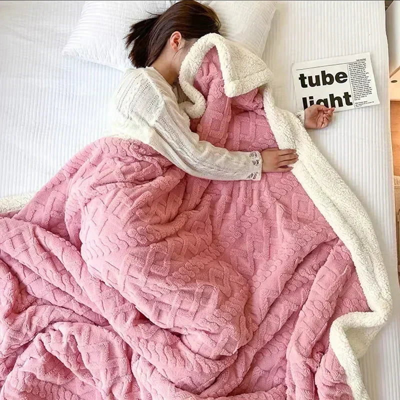 Reversible Sherpa Fleece Throw Blanket – Plush Double-Sided Winter Bedding for Couch, Bed & Sofa | Thomler