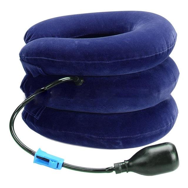 Inflatable Neck Support Pillow for Pain Relief & Cervical Alignment – Adjustable Air Traction Device for Home Use, Portable | Thomler
