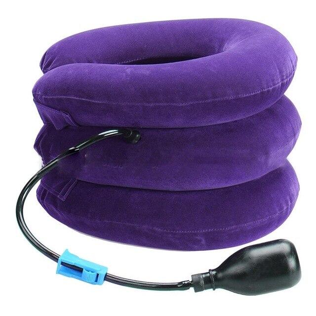 Inflatable Neck Support Pillow for Pain Relief & Cervical Alignment – Adjustable Air Traction Device for Home Use, Portable | Thomler
