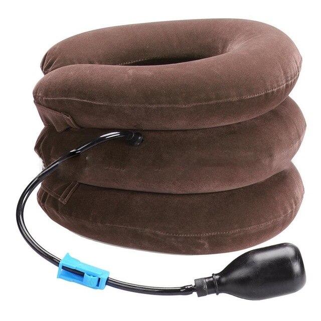 Inflatable Neck Support Pillow for Pain Relief & Cervical Alignment – Adjustable Air Traction Device for Home Use, Portable | Thomler