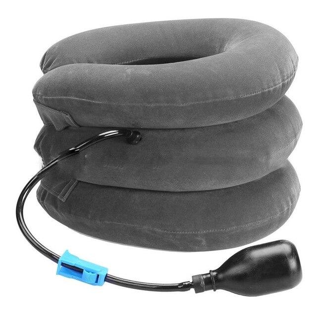 Inflatable Neck Support Pillow for Pain Relief & Cervical Alignment – Adjustable Air Traction Device for Home Use, Portable | Thomler