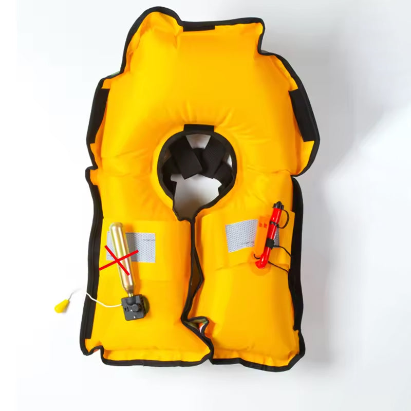Auto-Inflate Life Vest – 150N Buoyancy, 3-5 Second Deployment, Adjustable Fit for Adults up to 330 lbs, SOLAS Reflective Strips, Neoprene | Thomler