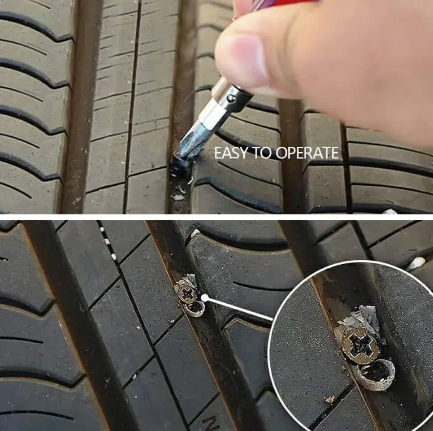 Tubeless Tire Repair Screws for Cars, Trucks & Motorcycles – Professional Rubber Plugs for Puncture Repair | Thomler
