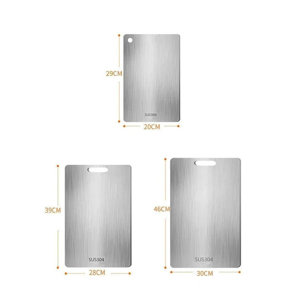 Metal Prep Surface with Antimicrobial Coating for Kitchen – Knife-Safe, Non-Porous & Stain-Proof Chopping Block | Thomler