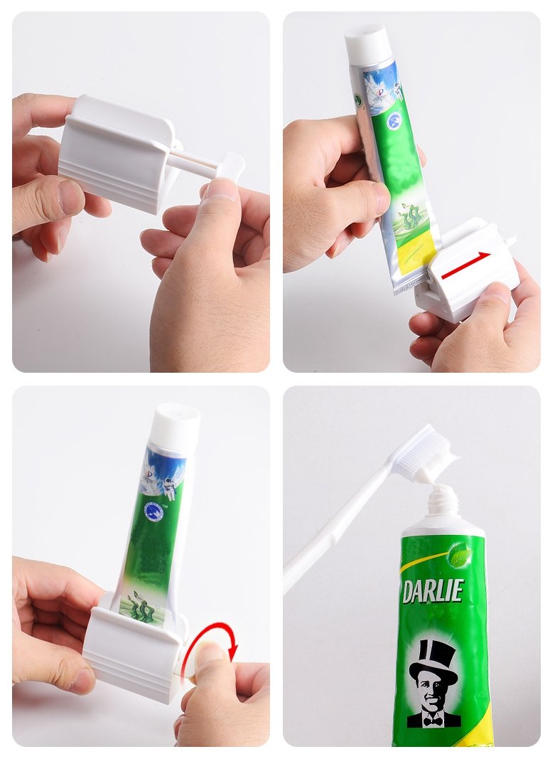 Dual-Roller Tube Wringer for Paste & Cream Products – Zero-Waste Dispenser Tool for Bathroom & Vanity Organization – 2-Pack Set | Thomler