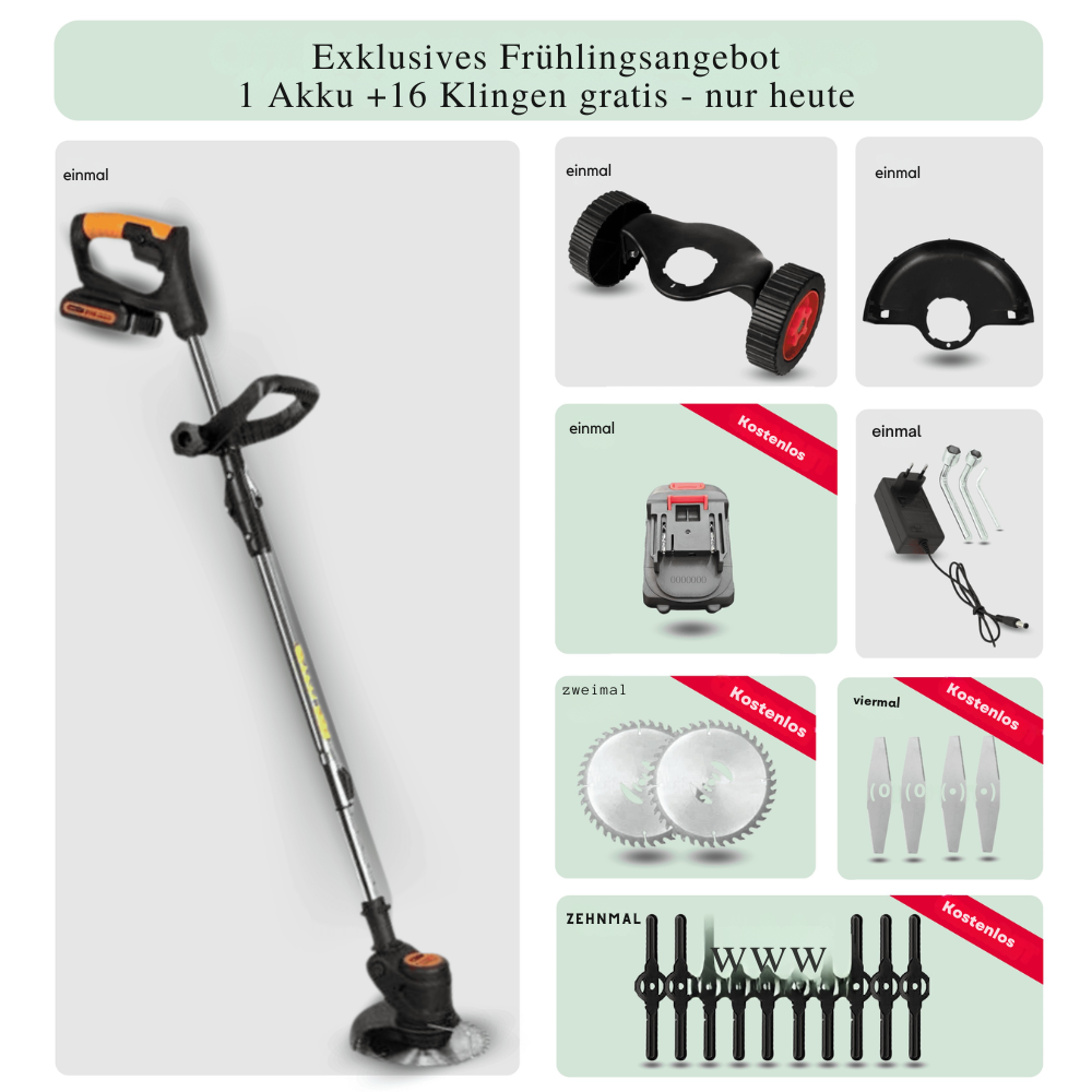Cordless String Trimmer 3-in-1 21V Lithium-Ion Grass Edger Lawn Tool with 6-Inch Cutting Path for Yard Work & Garden Maintenance | Thomler