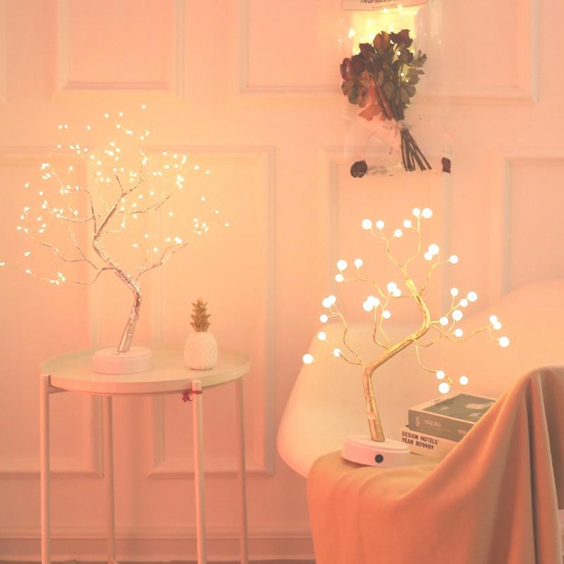 Table Lamp PVC Copper 19 in USB Rechargeable Bedroom Desk Night Light | Thomler