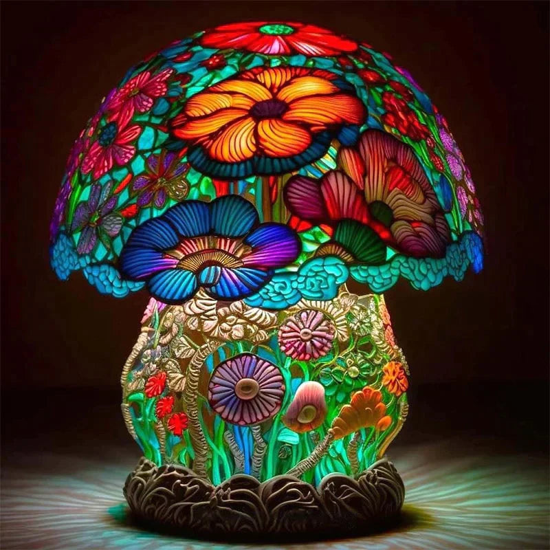 Table Lamp Resin Mushroom Design 220–240V Colourful Indoor Mood Lighting Nursery Bedroom Meditation Decorative Accent Light | Thomler