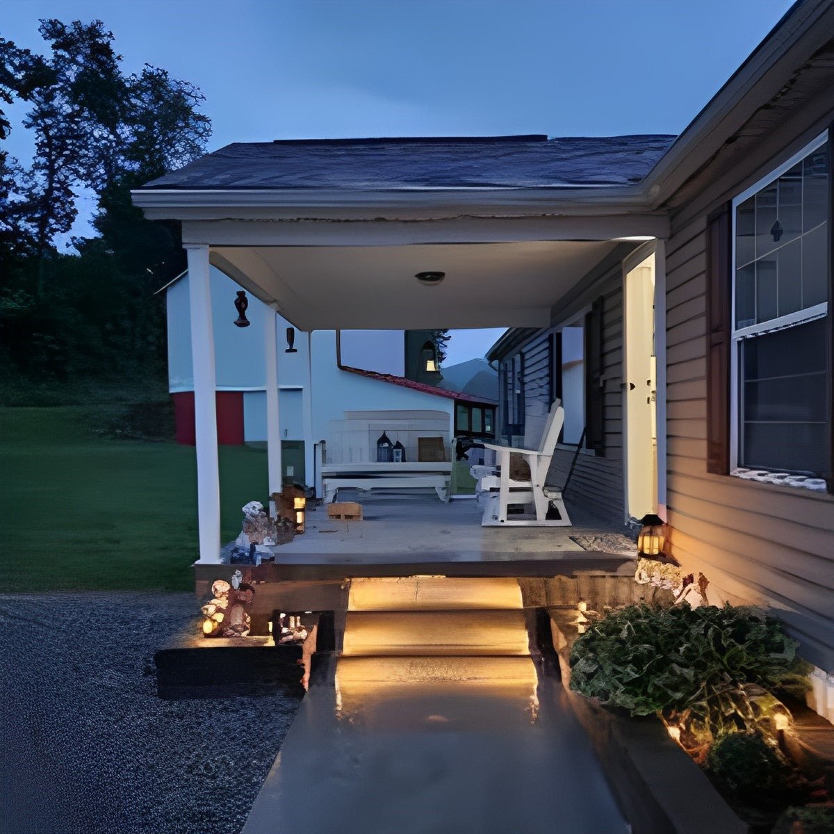 Solar Stair Light LED 7.0 cm Motion Sensor Waterproof Outdoor Step Pathway Lighting Warm White | Thomler