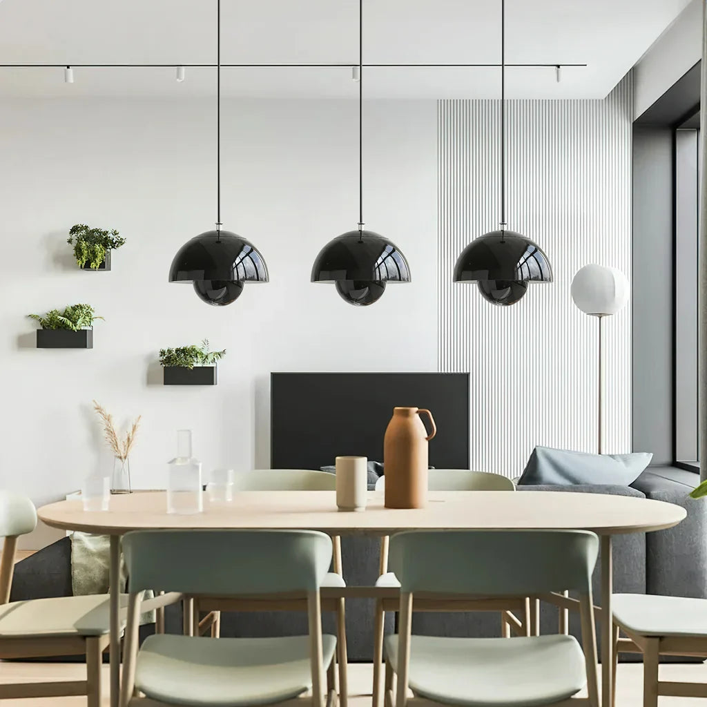 Pendant Light Metal 10 in Spherical Adjustable Living Room Dining Area Modern Chandelier Industrial Style LED Ceiling Fixture | Thomler