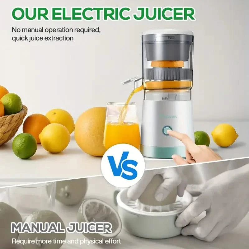 Portable USB Rechargeable Electric Citrus Press for Fresh Fruit Juice – Cordless Mini Juicer for Home, Travel & Kids | Thomler
