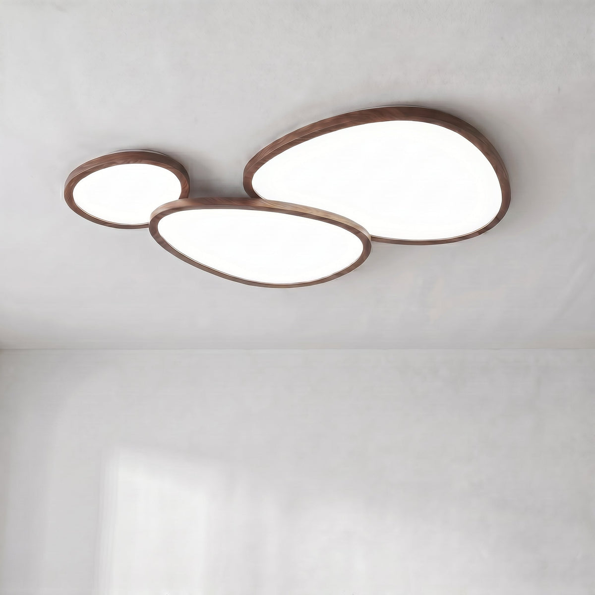 Slim-Profile Wood Ceiling Light – Modern Nordic LED Flush Mount for Living Room, Hall & Office – 3000K Warm White | Thomler