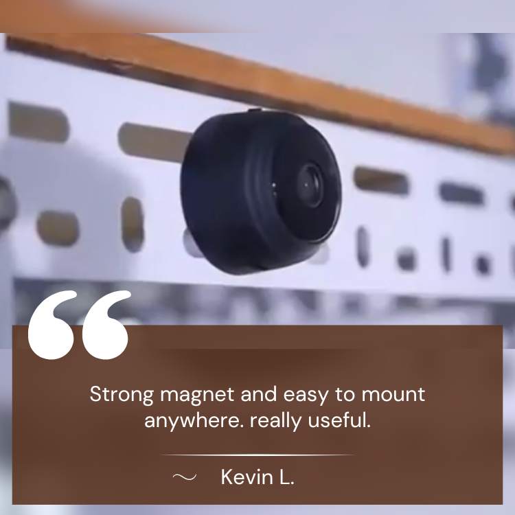 Magnetic Mini Surveillance Camera HD 1080p Wide Angle Night Vision Home Security Monitor | Thomler