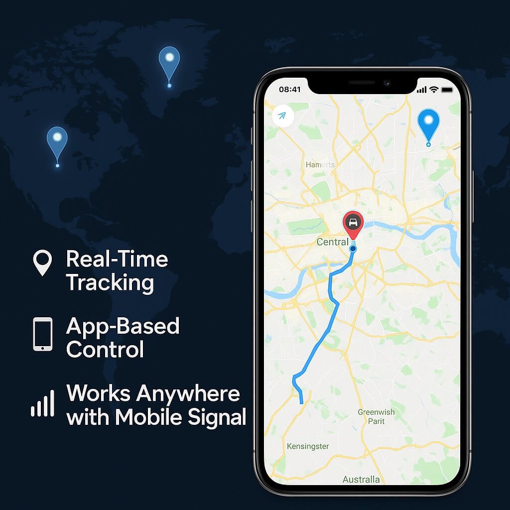 Magnetic GPS Tracker with Real-Time Location Monitoring for Cars, Motorcycles & Luggage | 180-Day Battery Life | Worldwide Coverage | Thomler