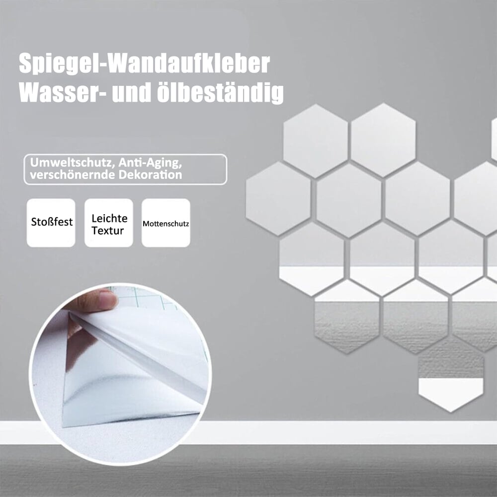 Self-Adhesive Reflective Sheet Safe Shatterproof Mirror Film for Home Kids Rooms Gym Decor | Thomler