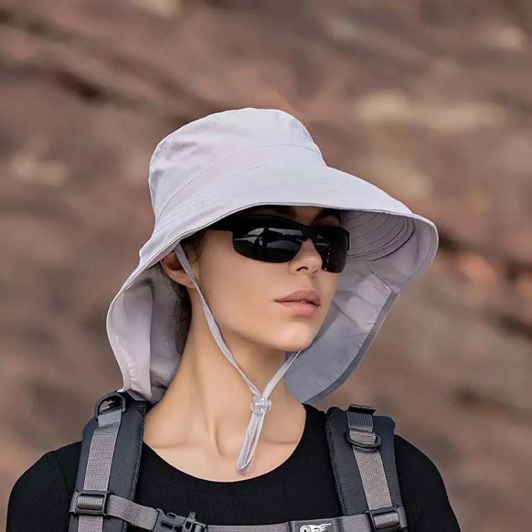 Wide-Brim Sun Hat with UV Protection & Adjustable Chin Strap for Women – Lightweight Travel Beach Headwear | Thomler