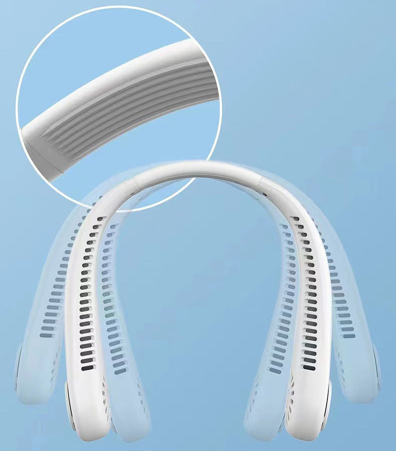 Hands-Free Wearable Personal Neck Fan with 5 Speeds and Dual Bladeless Air Vents for Outdoor Sports Hiking Gym Running Travel Summer Heat | Thomler