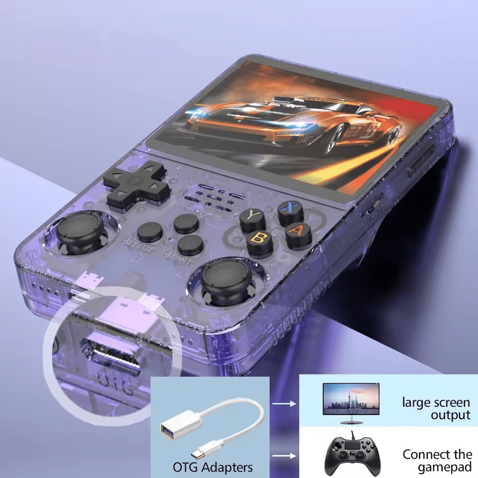Portable Gaming System with 10,000+ Classic Arcade & Console Titles – 3.5" Display, 128GB Memory, 4-Hour Battery for Retro Gaming On-the-Go | Thomler
