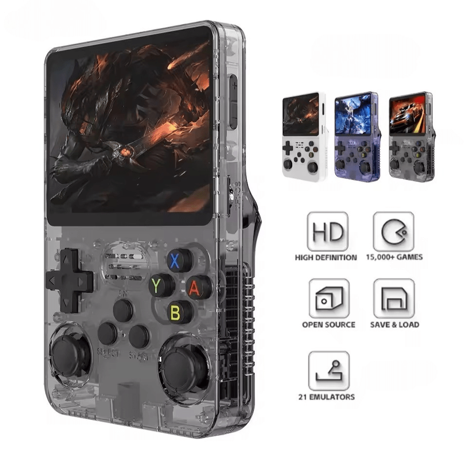 Portable Gaming System with 10,000+ Classic Arcade & Console Titles – 3.5" Display, 128GB Memory, 4-Hour Battery for Retro Gaming On-the-Go | Thomler