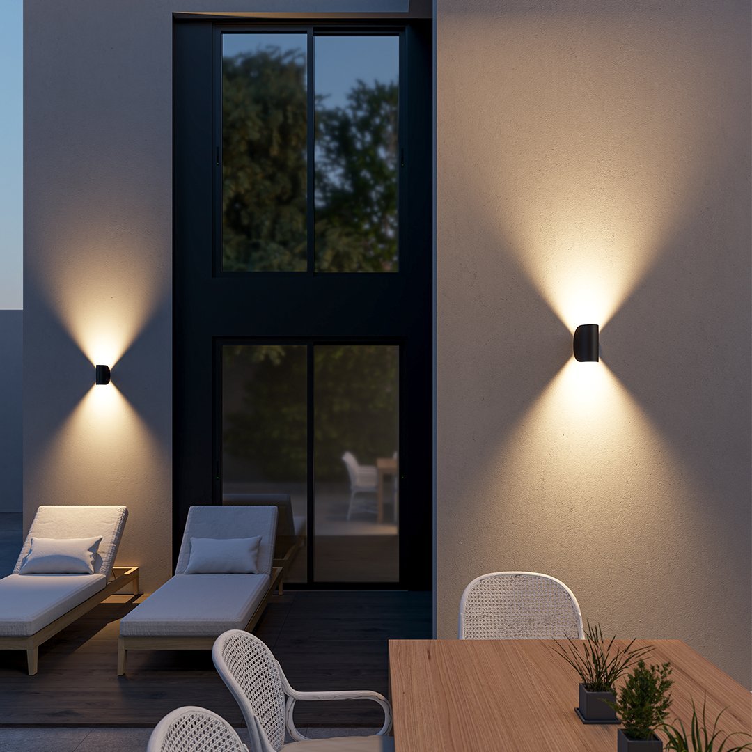 Wall Lamp Aluminium 16.5 cm Black Or White Hallway Bedroom Up Down LED Light Rotatable Indoor Accent Lighting | Thomler
