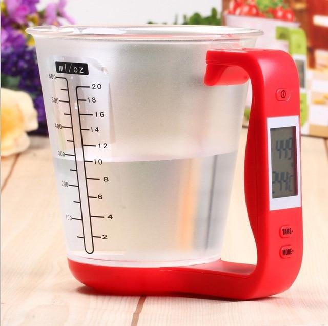 Digital Measuring Cup Kitchen Scale with LCD Display – Weigh & Pour in One Tool for Baking, Coffee, Meal Prep – 35 oz Capacity, Auto | Thomler