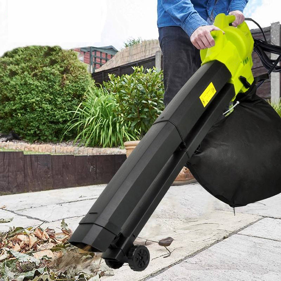 Electric Leaf Blower Vacuum Mulcher 3-in-1 with 35L Bag & 10:1 Shredder for Lawns Driveways Patios | Lightweight Corded Garden Tool | Thomler