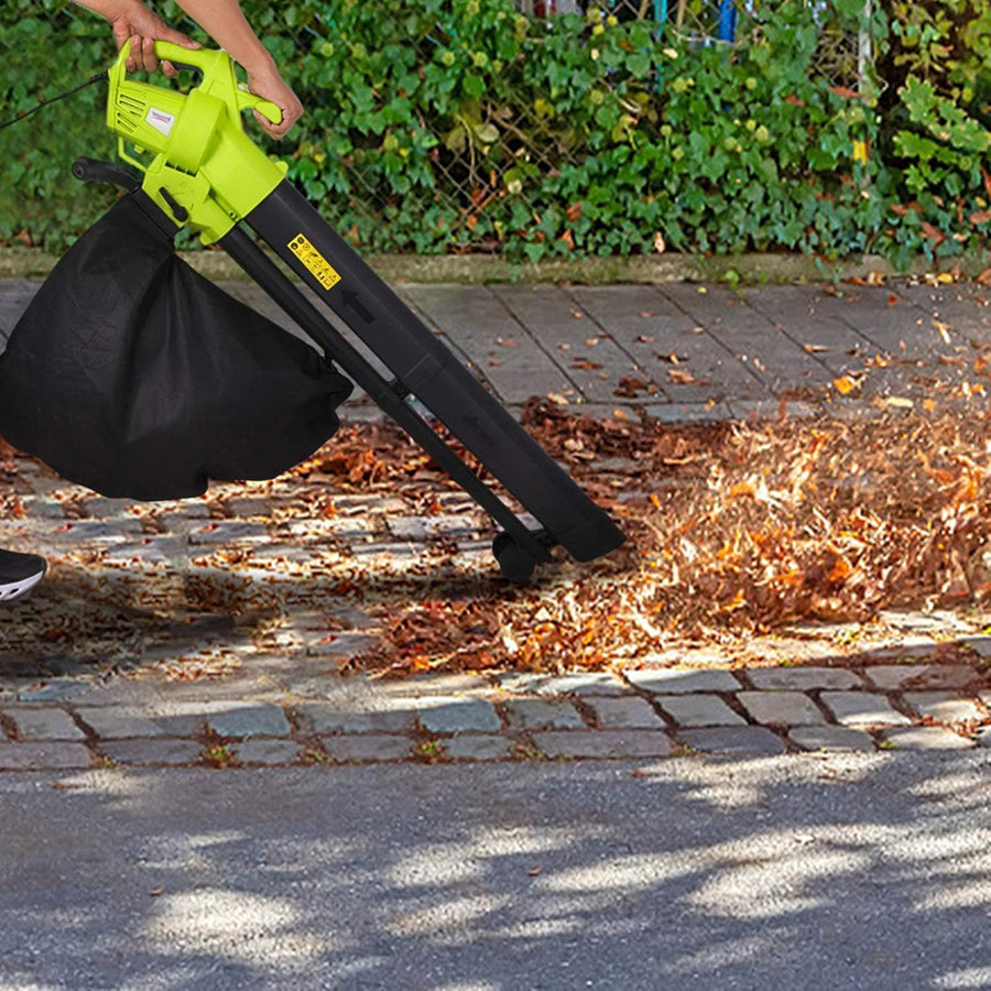 Electric Leaf Blower Vacuum Mulcher 3-in-1 with 35L Bag & 10:1 Shredder for Lawns Driveways Patios | Lightweight Corded Garden Tool | Thomler