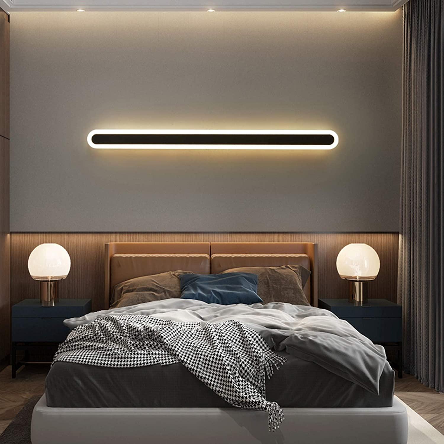 Wall Lamp Aluminum 32 in LED Linear Matte Bedroom Headboard Modern Minimalist Wall Lighting Fixture | Thomler
