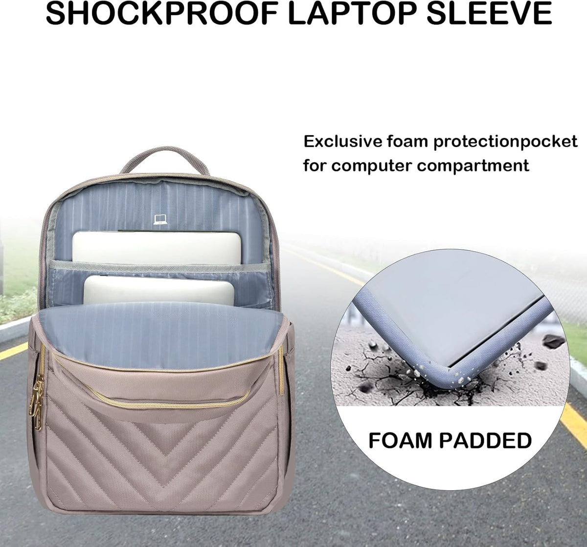 Water-Resistant Laptop Backpack with USB Charging Port for Women – Fits 15.6 Inch Laptops, Commuter & Travel Bag with Padded Compartments | Thomler