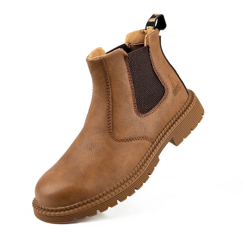 Steel Toe Work Boots for Men - Slip Resistant Industrial Safety Shoes with Waterproof Upper | Thomler