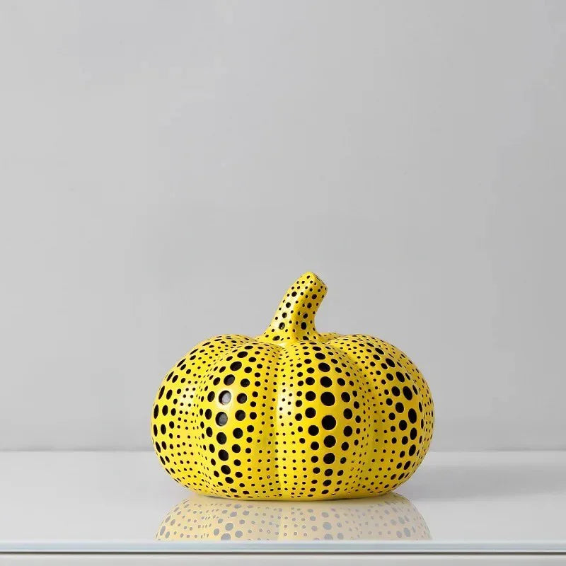 Decorative Ornament Resin 20.5 cm Yellow Living Room Sculpture Pumpkin Pear Owl Bird Modern Art Accent | Thomler