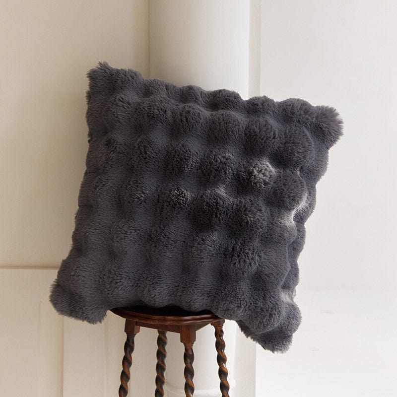 Throw Pillow Faux Fur 20 in Square Cozy Living Room Decorative Soft Cushion Cover | Thomler